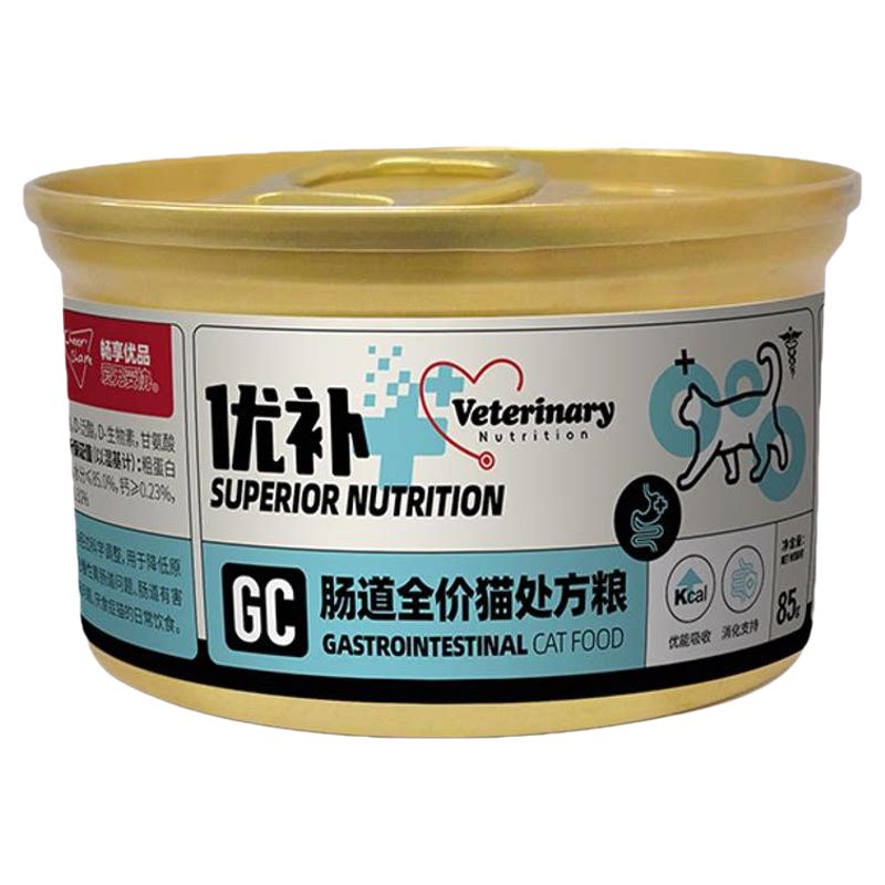 畅享优品优补肠道处方猫罐头肠胃猫粮幼成猫罐头85g*6罐
