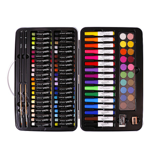 蒙玛特 儿童画笔90件套水彩笔套装幼儿园绘画工具全套学生宝宝礼物套盒画画笔涂鸦生日礼盒