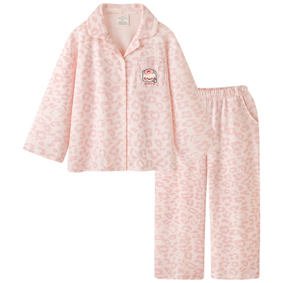 睡衣女款春秋夏季长袖家居服套装