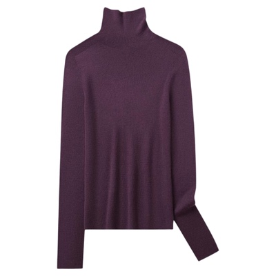 精密三股可机洗高领羊毛衫