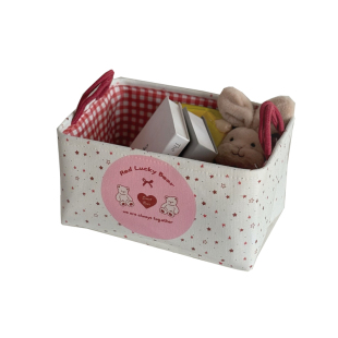 可爱卡通衣柜衣物收纳箱布艺可水洗婴儿内衣袜子玩具整理筐储物盒