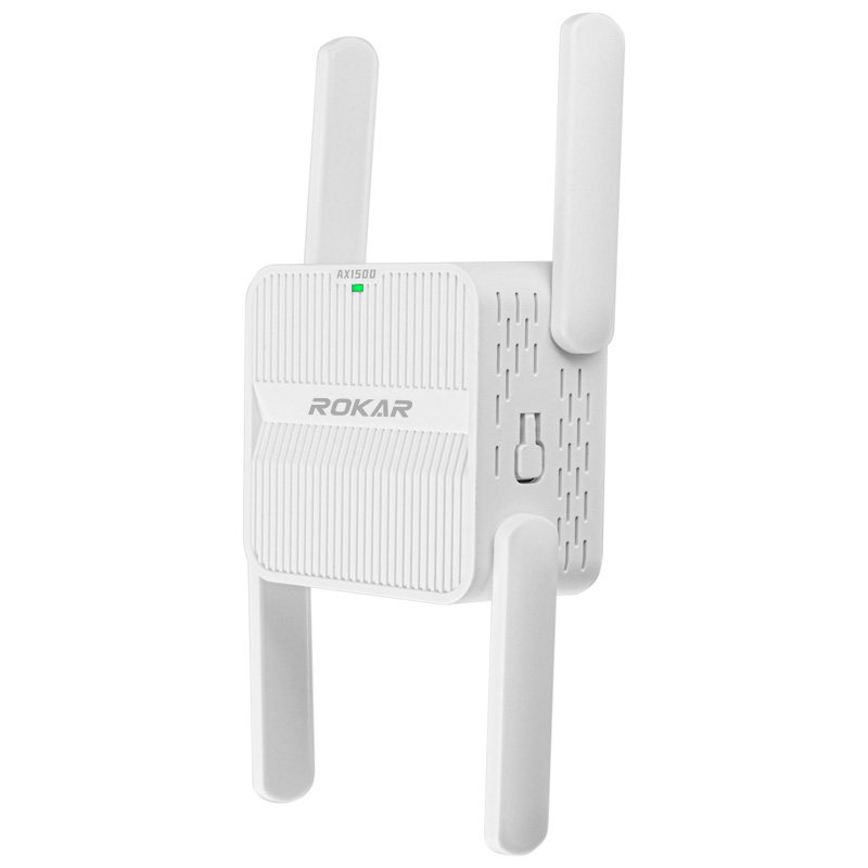 ROKAR千兆WiFi信号扩大器中继无线网络放大器3000M增强双频WiFi6路由扩展千兆桥接AP家用WiFi7穿墙XR