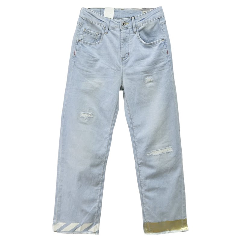 九分裤ABLEJEANS女浅色牛仔裤