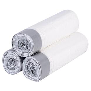 得力抽绳垃圾袋家用手提式加厚实惠装办公室收口厨房大号塑料袋子