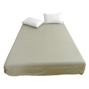春山 素色简约风碎花全棉床单床笠纯棉亲肤舒适可定制学生宿舍