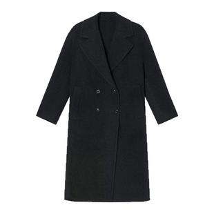 PSALTER诗篇直身微阔落肩袖谢中长款毛呢大衣外套2025冬款