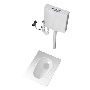 OJOJ蹲便器蹲坑式家用水箱整套大便器卫生间便盆陶瓷蹲厕防臭便池