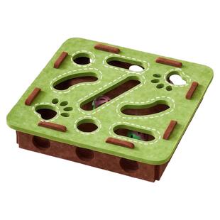 猫玩具自嗨解闷神器小猫宠物猫咪益智迷宫掏洞毛毡盒子逗猫铃铛球