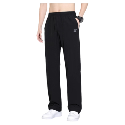 特步直筒透气梭织运动裤男