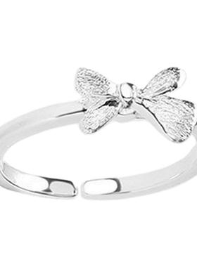 HANXINSTUDIOS999银蝴蝶结戒指