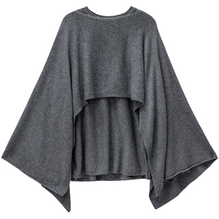 322WORKHOUSE羊毛羊绒披肩针织衫女士2025新款秋冬毛衣B829+B830