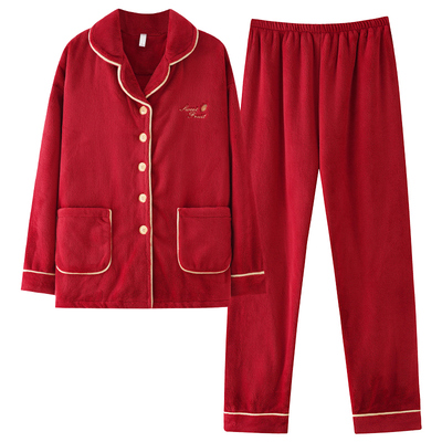 [加绒加厚]芬腾可安法兰绒睡衣女