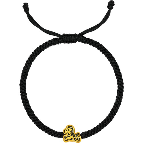 周六福黄金手绳男女款编绳小斑马生肖马系列3D硬金珐琅定价旗舰店