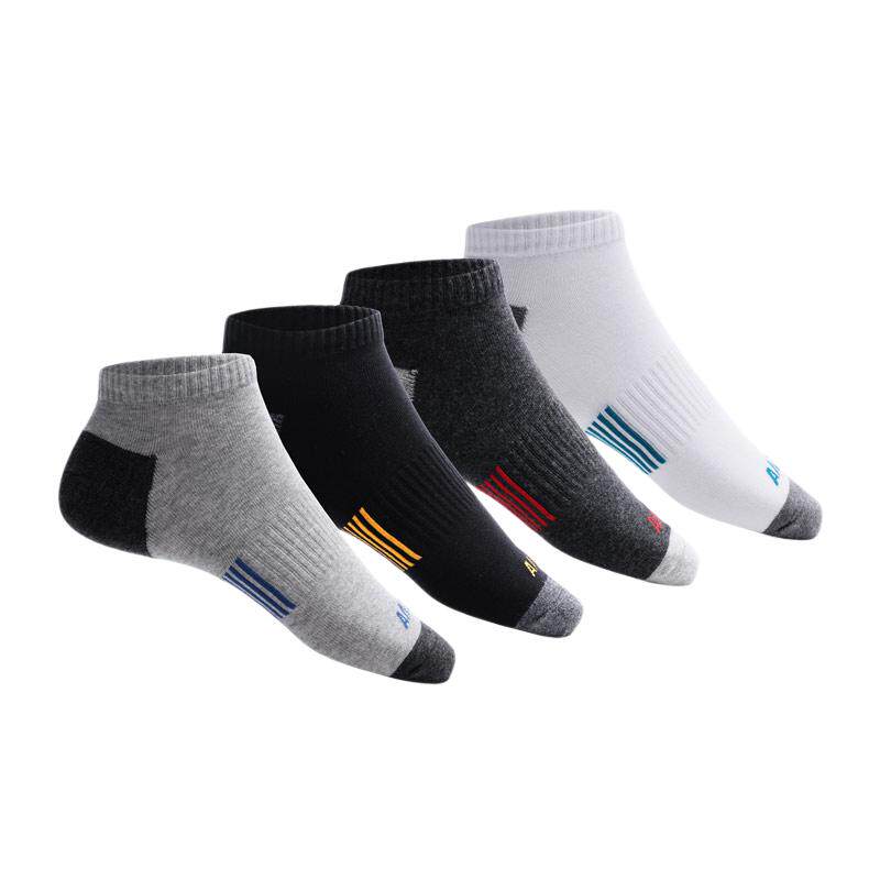 【四双装】安踏袜子男运动袜跑步袜子短筒篮球袜防臭透气吸汗短袜