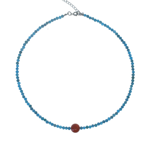 [ 无厘头 ] 一颗红玛瑙 中式国风原创蓝磷灰相思豆气质锁骨链项链