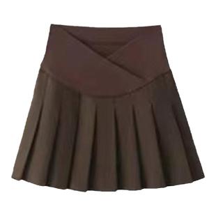 婧麒孕妇半身裙秋冬季加厚百褶短裙春秋款打底A字裤裙孕妇装秋装