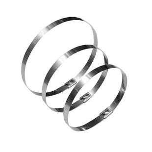 304不锈钢扎带4.6/7.9mm自锁金属扎丝收紧器室外耐高温铁丝捆绑带