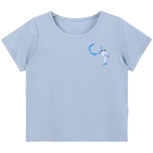 可拉比特男女小童夏季圆领T恤时尚百搭亲肤半袖宝宝短袖儿童夏装