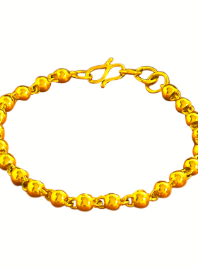 手链金豆豆光面久不掉色佛珠