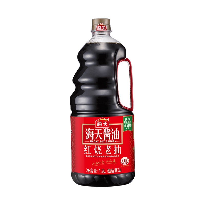 海天红烧老抽1.9L瓶整箱酿造酱油