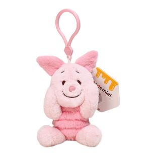 YUYI正版联名迪士尼皮杰猪维尼熊草莓熊玩偶公仔书包包挂件钥匙扣