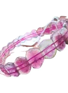 瑞铺水晶巴西天然手排绯红红碧玺