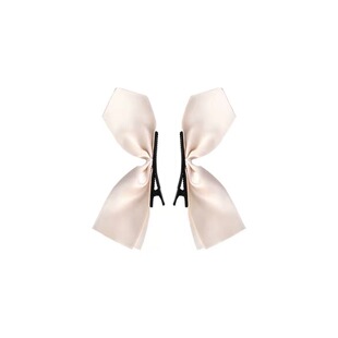 在逃公主 蝴蝶结发夹两侧超仙黑色丝绒大号对夹发饰2023新款头饰