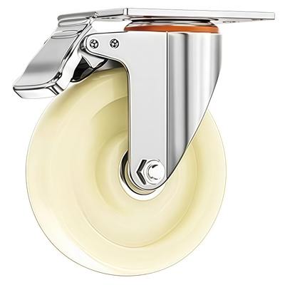 万向轮尼龙轮定转向工业重型小推车板车拉车脚轮承重轱辘4568轮子