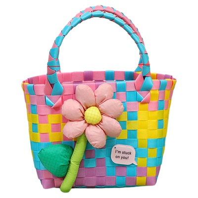 彩色儿童手提篮子夏日海边沙滩