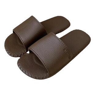 细细条 轻便防滑情侣休闲居家凉拖鞋复古皮纹高级感夏季拖鞋男女