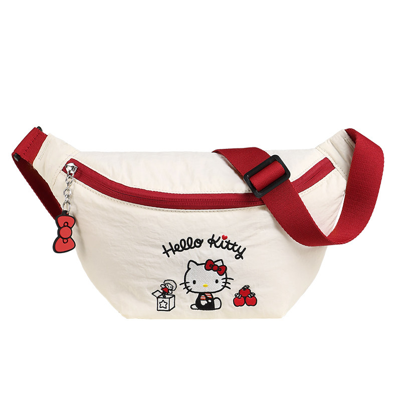 TOUTOUhellokitty三丽鸥可爱胸包帆布单肩斜挎包女孩女儿童饺子包