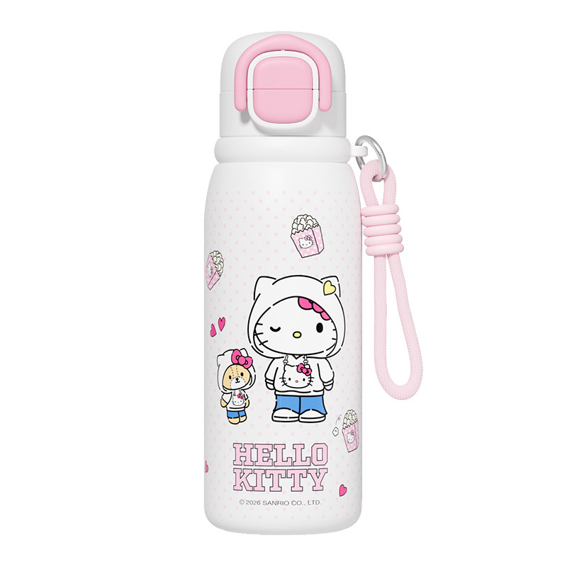 hellokitty保温杯女生可爱带吸管水杯新款2026高颜值便携双饮杯子