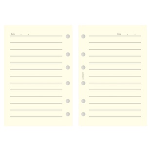 MOREJOY名爵内页配件活页替芯彩色横线方格空白点阵A5 A6 A7 A4 A8 M5内页尺寸手账芯六孔适用filofax gillio