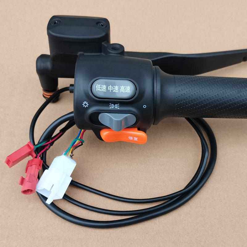 江苏国威电动车左右调速转油门把手碟刹组合开关总成上泵双闪三速
