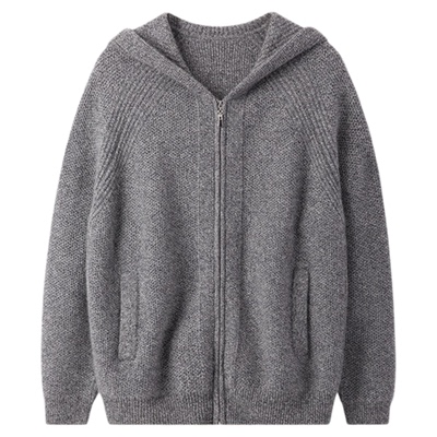 羚荌渼时尚休闲羊绒连帽衫女加厚