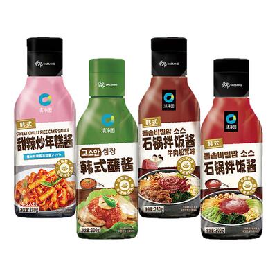 清净园辣酱韩式石锅拌饭酱炭烤味烤肉酱蘸酱组合烧烤腌制调味酱料