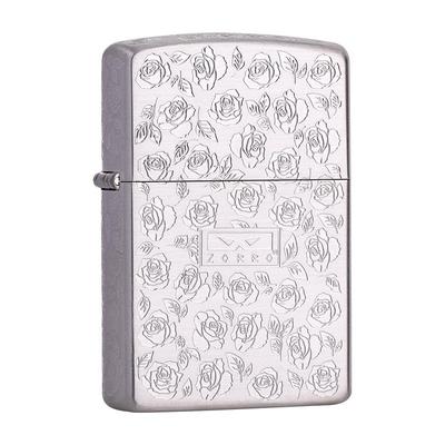 ZORRO佐罗官方二代正品煤油打火机防风99朵玫瑰生日送男朋友礼物