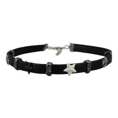 黑白五角星项链Y2K项链高级感