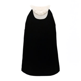 2024秋冬叠穿好物双层花边领羊绒针织半高领打底衫奶白色灰色