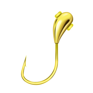 小金坨45°朝天钩散装斜穿心铜头金海夕倒刺钩野钓传统钓鲫鱼鱼钩