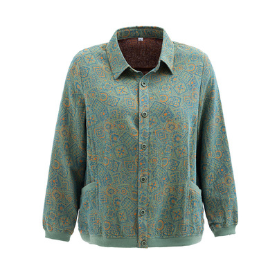 中老年人春秋薄外套女短款女装