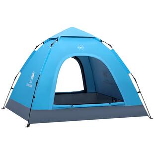 骆驼户外帐篷防晒速开沙滩野外露营野炊装备全自动便携帐蓬3-4人
