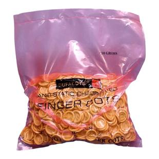 一次性乳胶手指套耐磨手指头防护进口工业劳保用品橡胶米黄防静电