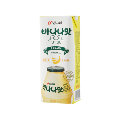 韩国进口宾格瑞牛奶果味含乳饮料