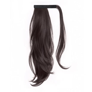 马尾假发辫子女魔术贴自绕低马尾蓬松增发量高马尾自然假发辫马尾