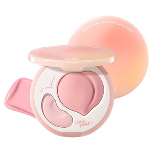 小奥汀桃气高光盘双拼双效亮泽立体哑光高光盘面部提亮凹陷修容女