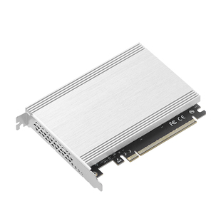 GRIS 主板要支持拆分 PCI-E4.0 X16转4个NVME M.2固态硬盘盒SSD电脑扩展RAID硬阵列卡台式机服务器不支持NGFF