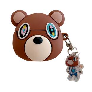 sideline原创kanye west逃学熊AIR PODS耳机壳2代3代pro软壳情侣嘻哈说唱可爱ins风