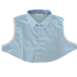 2025新款邮储浅蓝假领子男女百搭衬衫假领秋冬高档纯棉打底衬衣领