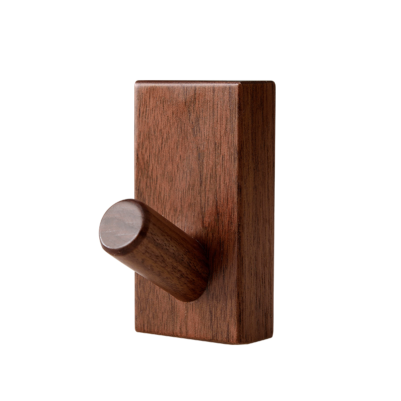 北欧实木挂钩创意玄关墙上壁挂试衣间衣帽钩免打孔门后挂衣架